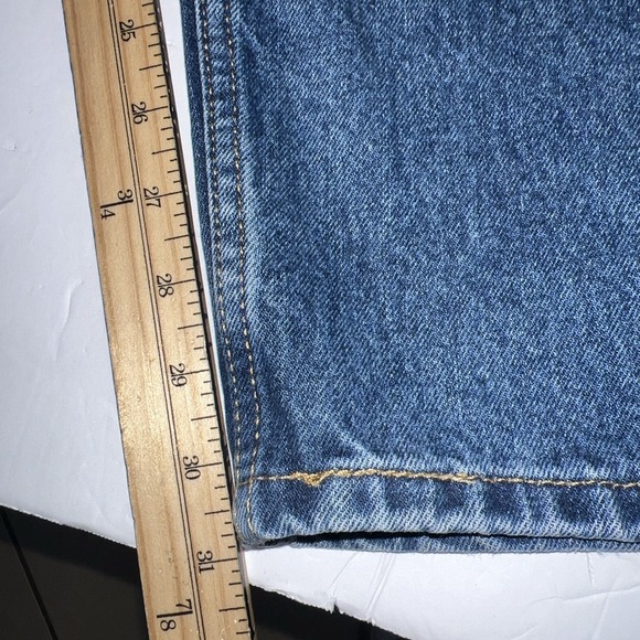 Levis 505 Jeans Mens 38x32(31) Blue Regular Fit Straight Leg Denim Pants‎ - Picture 5 of 8